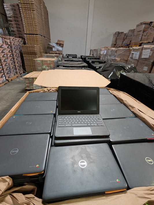 LOT OF 750 DELL 3100 4GB 32GB NONTOUCH CHROMEBOOKS